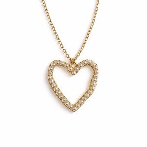 💗 Elegant Gold Heart Pendant Necklace
